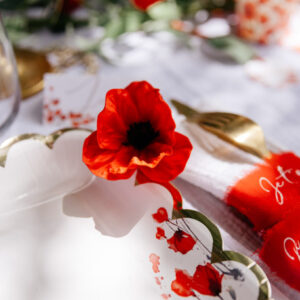 Bouquet Coquelicot Rouge Fleurs artificielles Maison Yvon