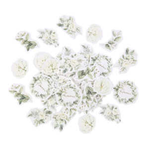 Confettis Botanique Blanc, végétal et Or Maison Yvon