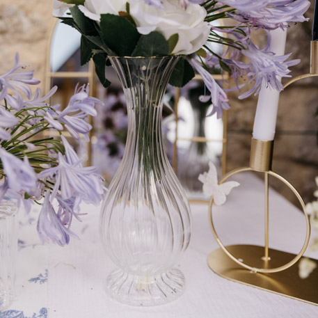 Vases transparents et Or Maison Yvon