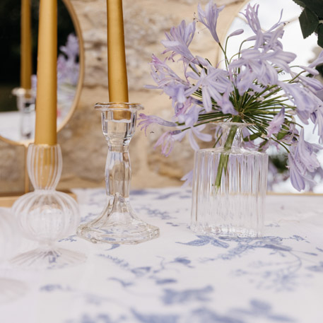 Vases transparents et Or Maison Yvon
