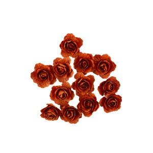 12 Roses Papier 3,5cm Terracotta Adhésives Maison Yvon